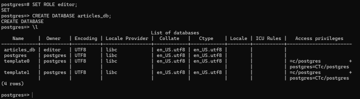 wie legt man einen benutzer in postgresql an? (postgresql create user)